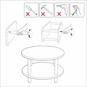 Măsuță de cafea Roby Atlantic Pine and Black