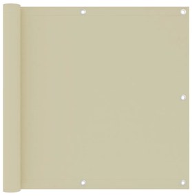 vidaXL Paravan pentru balcom, crem, 90x300 cm, țesătură oxford