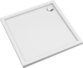 Cadita dus patrata din acril Omnires Merton alb 80x80 cm
