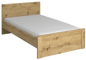 Pat matrimonial 120 cm Andra (Stejar artisan) (fără saltea și somieră). 1052748