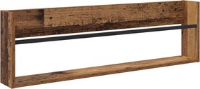 vidaXL Raft pentru reviste Lemn vechi 100 x 12 x 30 cm Lemn compozit