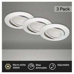 SET 3x corp de iluminat LED dimabil pentru baie Briloner 8309-039 LED/5W/230V IP23