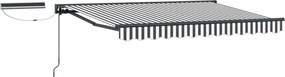 vidaXL Cort electric retractabil Antracit și Alb 3,5 x 2,5 m