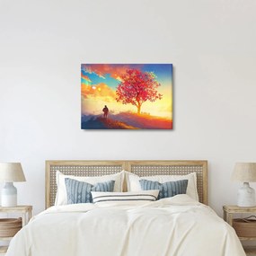 Tablou - casa în deal (70x50 cm)