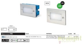 Spot LED incastrabil de exterior cu protectie IP65 GRON 70134