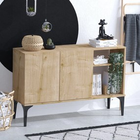 Dulap Octavia (Stejar safir + Negru). 1073171