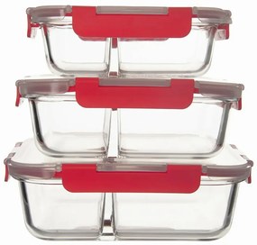 Tavă de copt divizată Orion cu capac din plastic,21 x 16 x 7 cm, 21 x 16 x 7 cm