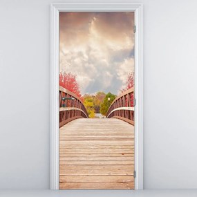 Fototapet pentru ușă - Pod din lemn (95x205cm)