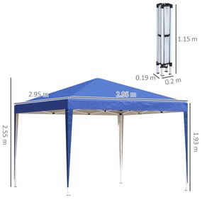 Outsunny Pavilion Pliabil cu Structură din Oțel și Acoperiș Oxford Rezistent la Apă, Ușor de Asamblat, Ideal pentru Evenimente | Aosom Romania