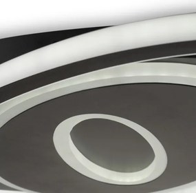 Brilagi - Plafonieră LED dimabilă IRIS LED/78W/230V 37x49 cm neagră + telecomandă