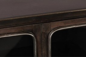 Vitrină neagră din metal 60x100x35 cm Denza – Dutchbone