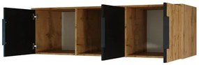 Suprastructură dulap Lenona Lux D3 (Stejar wotan + Negru) . 1104482
