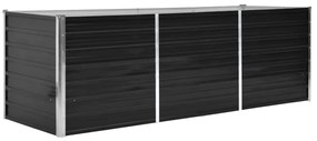 Strat inaltat de gradina antracit 240x80x77 cm otel galvanizat 1, Antracit, 240 x 80 x 77 cm