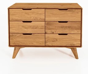 Comodă joasă din stejar 90x63 cm Greg - The Beds