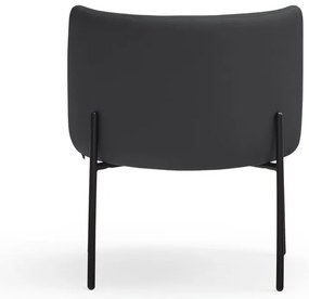 Fotoliu din imitație de piele negru Mogi - Teulat