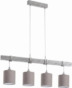 Brilagi - Lustru LED suspendat pe cablu NUBILA 4xE27/60W/230V gri/antracit