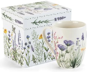 Cană din porţelan GRĂDINĂ DE LAVANDĂ în cutie cadou 350 ml