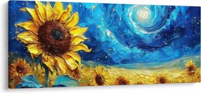 Tablou - Pictura floarea-soarelui (120x50 cm)