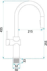 Baterie de bucatarie Rea Fresh High crom periat