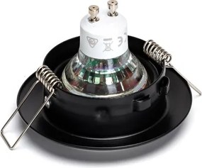 Aigostar - Set 3x spot LED încastrat 1xGU10/4,5W/230V 3000K negru