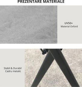 Outsunny Cort foisor pliabil cu inaltime ajustabila, 4 Saci de greutati pentru Petreceri in aer liber pe terasa si in gradina | Aosom Romania