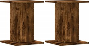 vidaXL Suport difuzoare 2 buc stejar fumuriu 30x30x40cm lemn prelucrat