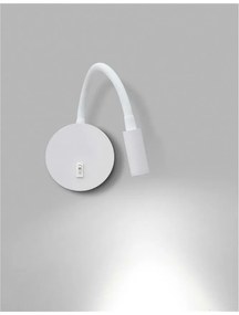 Aplica LED cu spot directionabil design minimalist Jaco alba NVL-8140321