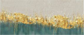 Tablou - Textura cu decor auriu (120x50 cm)