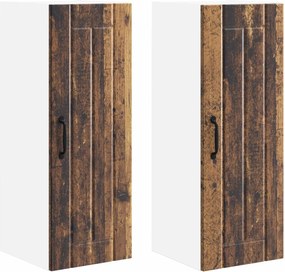 vidaXL Dulap de bucătărie 2 pcs Lemn vechi 30 x 31 x 80 cm