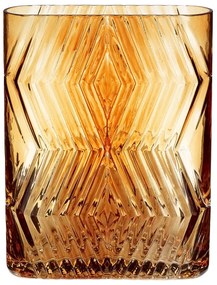Vază din sticlă Hübsch Deco, înălțime 18 cm, portocaliu