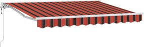 vidaXL Cort electric retractabil Portocalie, Neagră și Galbenă