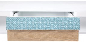 Consola Megan Alb / Albastru / Lemn