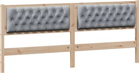 vidaXL Tăblie cap Altele Maro și gri deschis 200 cm Lemn masiv de pin