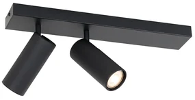 Spot de tavan inteligent negru cu 2 lumini reglabile, inclusiv 2 Wifi GU10 50mm - Renna