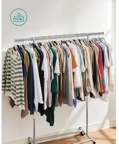 Cuier mobil de podea LINEA, argintiu