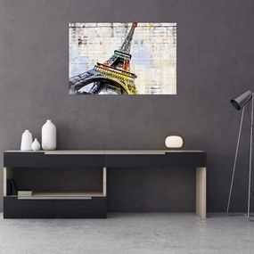Tablou - Arta digitală a Turnului Eiffel (90x60 cm)