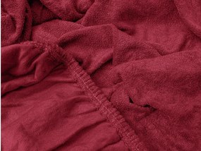 Cearsaf Frotir cu elastic EXCLUSIVE 140x200 cm visiniu