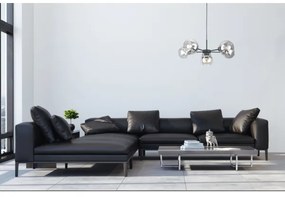 Lustră pe cablu KALIOPE 6xE27/60W/230V negru/transparent