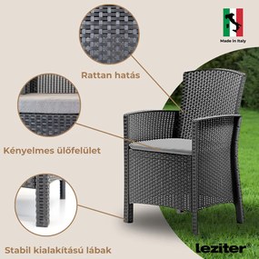 Set mobilier de grădină Hellma 4+1, grafit