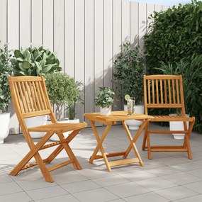3206329 vidaXL Set mobilier grădină pliabil, 3 piese, lemn masiv acacia