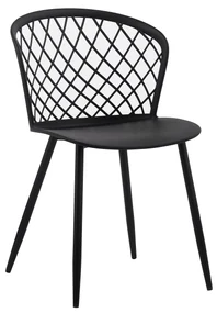Scaun Cria negru, polipropilena, picioare metalIce