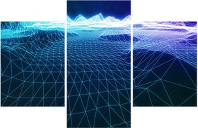 Tablou - Munți în model de calculator (90x60 cm)