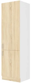 Dulap de bucătărie pentru alimente Sylrona 60 DK 210 2F (alb + stejar sonoma). 1032965