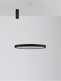 Lustra LED suspendata design modern circular PERRINE D-60cm neagra