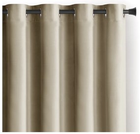 Draperie maro/bej dimout (semi-opacă) din catifea 140x270 cm Eyelets – Restilo