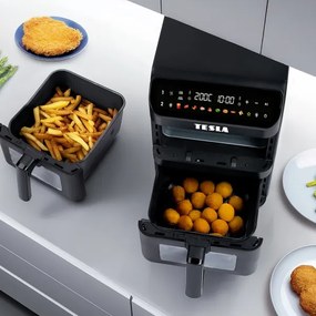 Friteuză cu aer cald TESLA Electronics AirCook - multifuncțională, digitală, 11 l, 2800W/230V, neagră