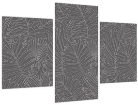 Tablou - Frunze de palmier gri (90x60 cm)