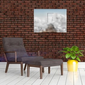 Tablou pe sticlă - Ușa spre cer (70x50 cm)