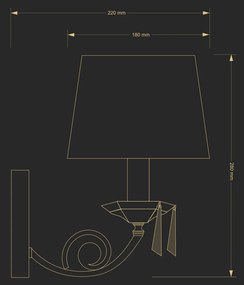 Aplica design clasic cristal Asfour Monza
