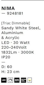 Plafoniera LED design decorativ NIMA D-60cm